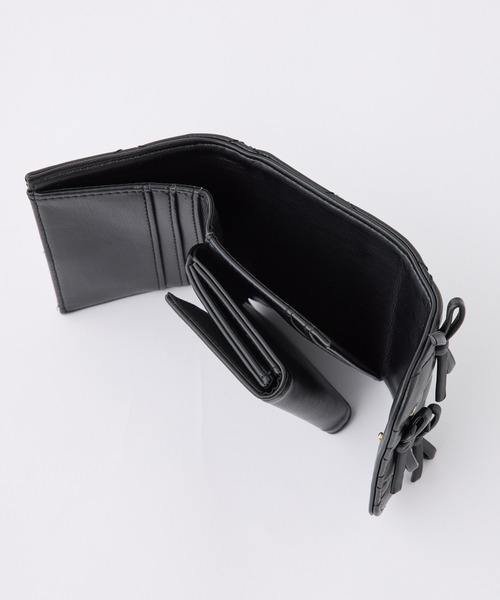 WEB限定】リボンビジュー付きキルティングウォレット（財布）｜one