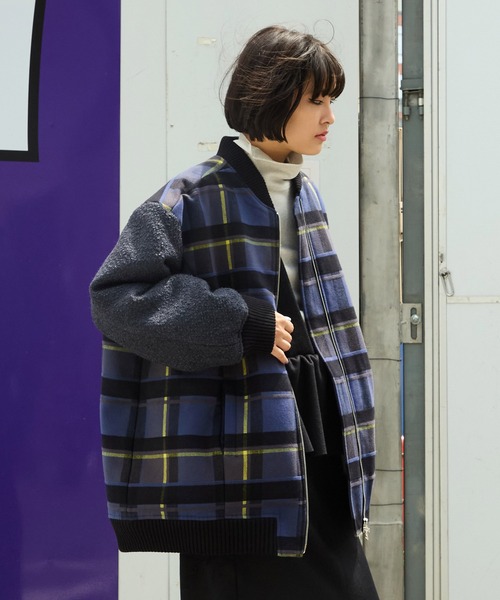 【AVIE】 フラワープリント スカジャン AVIE（アビィ）の「avie アヴィ フラワープリントスカジャン