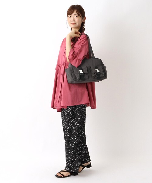 one'sterrace(ワンズテラス)の「LIZ カッチリンボストン(ボストンバッグ・レディース・カーキ系5/グレー系その他7・99)」の3枚目の写真