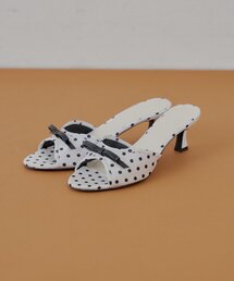 Dolce & Gabbana ドット柄 リボン フラットサンダル Dolce & Gabbana ドット柄 リボン フラットサンダル
