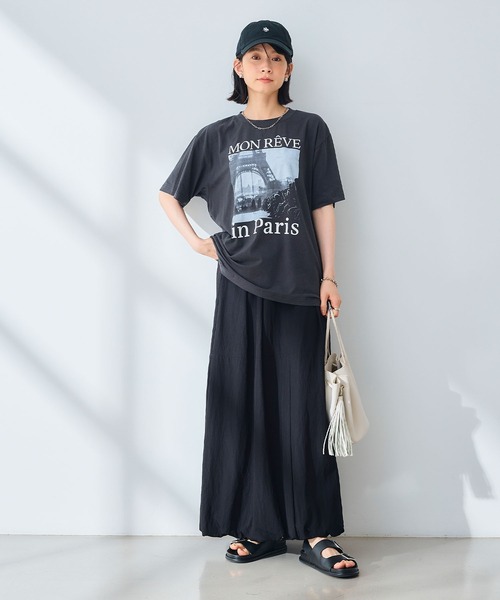 CROSS FUNCTION（クロスファンクション）の「《UV/撥水》エブ楽 バルーンイージーロングスカート【CROSS FUNCTION/クロスファンクション】（スカート・レディース・ライトグレー/ベージュ/ブラック・LL/M/L）」の22枚目の写真