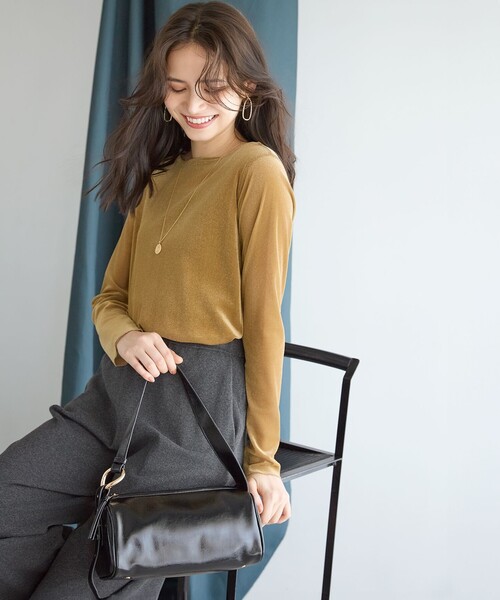 23区 L(ニジュウサンクオオキイサイズ)の「【VERY9月号掲載/洗える/吊り干しOK】ヴィスコースストレッチ ワイド パンツ(その他パンツ・レディース・グレー系/カーキ系/ブラック系・44/46/48)」の18枚目の写真