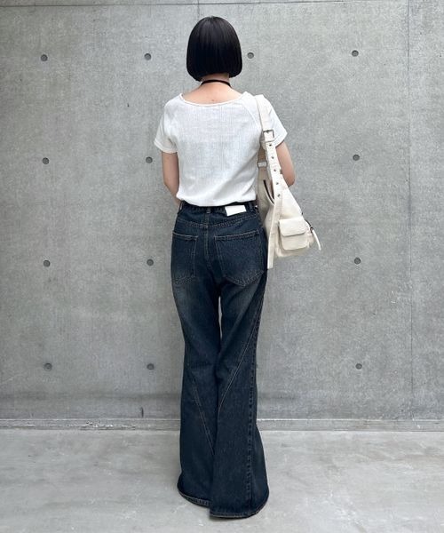 PAGEBOY（ページボーイ）の「ベビーアイレットＴシャツ（Tシャツ/カットソー・レディース・ホワイト/ロイヤルブルー/グレー/ブラック・FREE）」の22枚目の写真