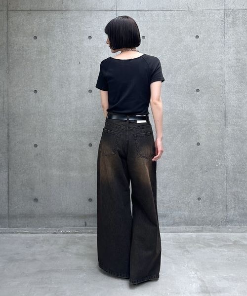 PAGEBOY（ページボーイ）の「ベビーアイレットＴシャツ（Tシャツ/カットソー・レディース・ホワイト/ロイヤルブルー/グレー/ブラック・FREE）」の11枚目の写真