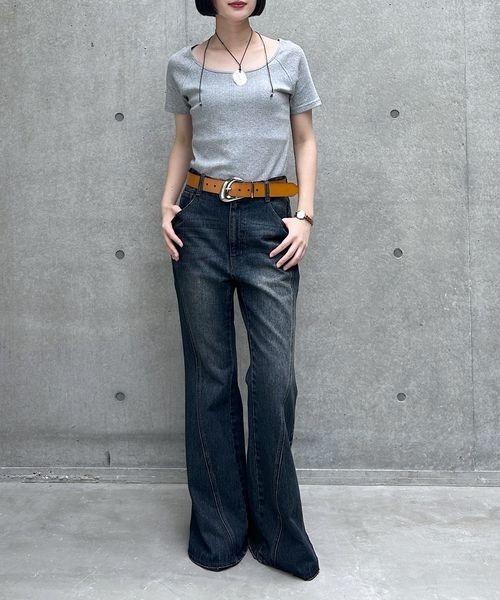 PAGEBOY（ページボーイ）の「ベビーアイレットＴシャツ（Tシャツ/カットソー・レディース・ホワイト/ロイヤルブルー/グレー/ブラック・FREE）」の10枚目の写真