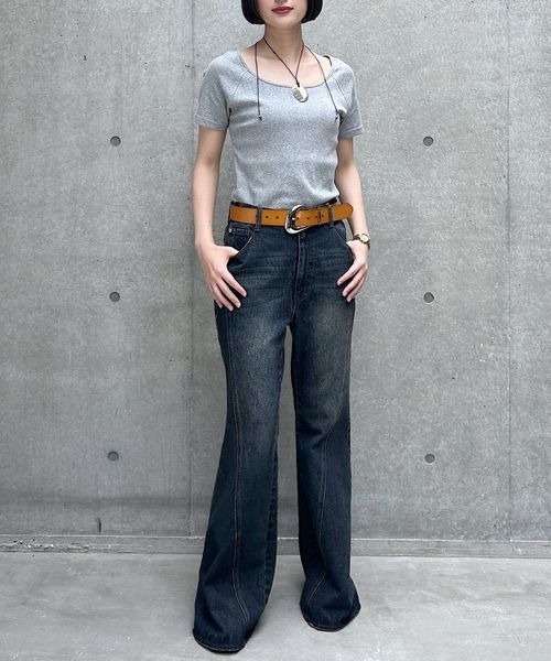 PAGEBOY（ページボーイ）の「ベビーアイレットＴシャツ（Tシャツ/カットソー・レディース・ホワイト/ロイヤルブルー/グレー/ブラック・FREE）」の8枚目の写真