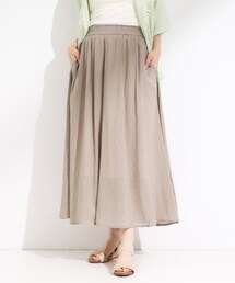 DRESKIP | 【S-LL/ひんやり】涼を感じるシアー感 軽やかスカーチョ(その他パンツ)
