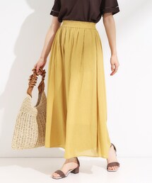 DRESKIP | 【S-LL/ひんやり】涼を感じるシアー感 軽やかスカーチョ(その他パンツ)