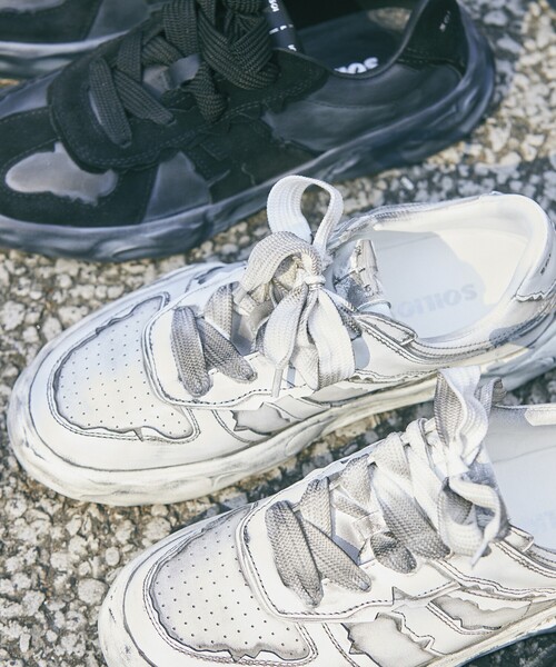 Firsthand（ファーストハンド）の「SOILIOS/ソイリオス SLS01YXT110 (26cm～28.5cmサイズ展開)（スニーカー・メンズ・ホワイト/ブラック・44/41/42/43/45）」の3枚目の写真