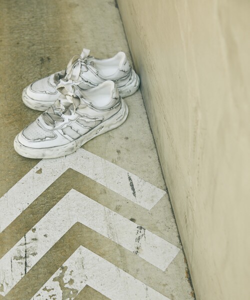 Firsthand（ファーストハンド）の「SOILIOS/ソイリオス SLS01YXT110 (26cm～28.5cmサイズ展開)（スニーカー・メンズ・ホワイト/ブラック・44/41/42/43/45）」の4枚目の写真