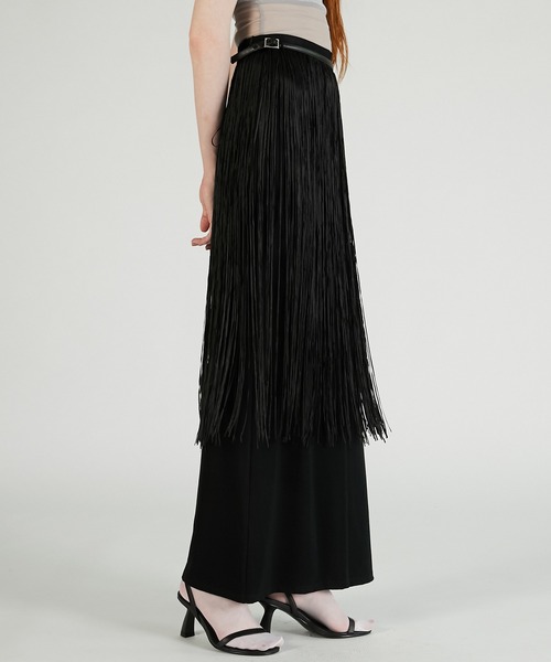 PRANK PROJECT（プランクプロジェクト）の「フリンジベルトスカート / Fringe Belt Skirt（スカート・レディース・ブラック/アイボリー・36/38）」の13枚目の写真