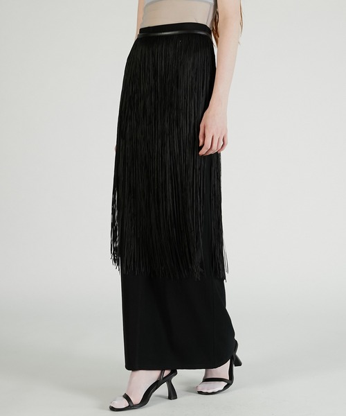 PRANK PROJECT（プランクプロジェクト）の「フリンジベルトスカート / Fringe Belt Skirt（スカート・レディース・ブラック/アイボリー・36/38）」の15枚目の写真