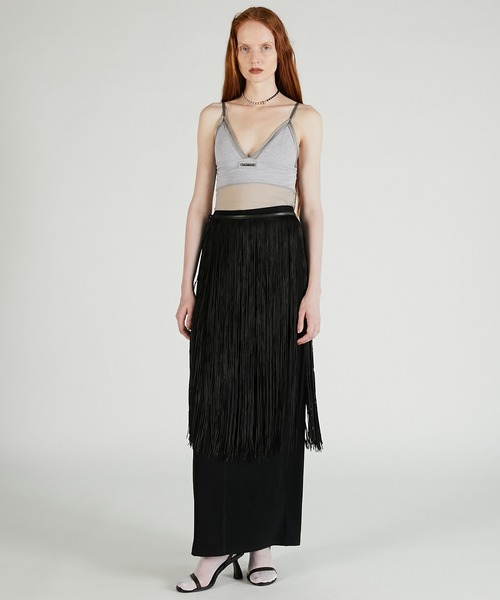 PRANK PROJECT（プランクプロジェクト）の「フリンジベルトスカート / Fringe Belt Skirt（スカート・レディース・ブラック/アイボリー・36/38）」の22枚目の写真