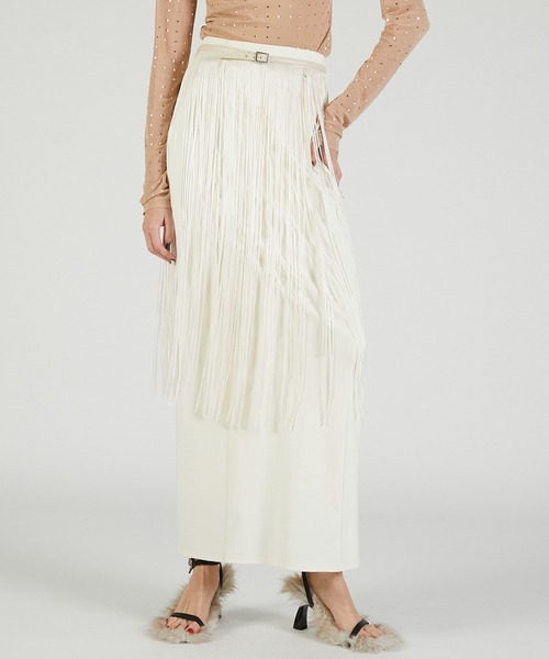 PRANK PROJECT（プランクプロジェクト）の「フリンジベルトスカート / Fringe Belt Skirt（スカート・レディース・ブラック/アイボリー・36/38）」の19枚目の写真