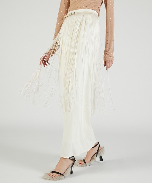 PRANK PROJECT（プランクプロジェクト）の「フリンジベルトスカート / Fringe Belt Skirt（スカート・レディース・ブラック/アイボリー・36/38）」の18枚目の写真