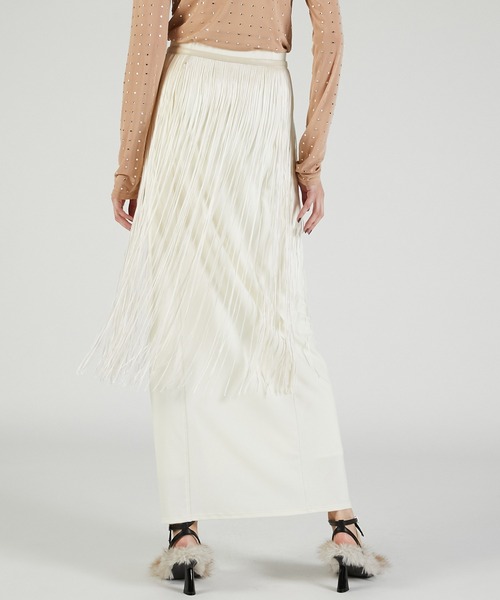 PRANK PROJECT（プランクプロジェクト）の「フリンジベルトスカート / Fringe Belt Skirt（スカート・レディース・ブラック/アイボリー・36/38）」の17枚目の写真