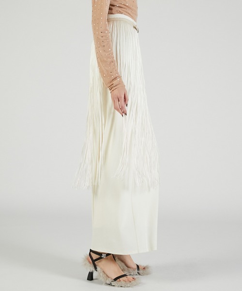 PRANK PROJECT（プランクプロジェクト）の「フリンジベルトスカート / Fringe Belt Skirt（スカート・レディース・ブラック/アイボリー・36/38）」の16枚目の写真