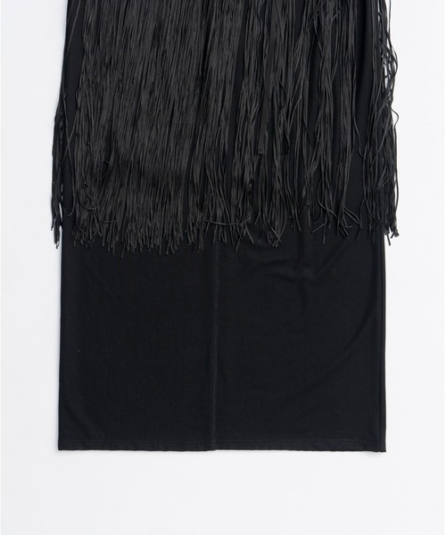 PRANK PROJECT（プランクプロジェクト）の「フリンジベルトスカート / Fringe Belt Skirt（スカート・レディース・ブラック/アイボリー・36/38）」の7枚目の写真