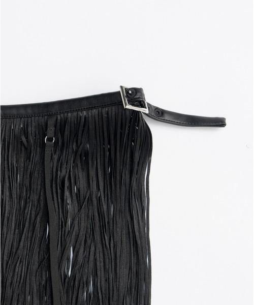 PRANK PROJECT（プランクプロジェクト）の「フリンジベルトスカート / Fringe Belt Skirt（スカート・レディース・ブラック/アイボリー・36/38）」の3枚目の写真