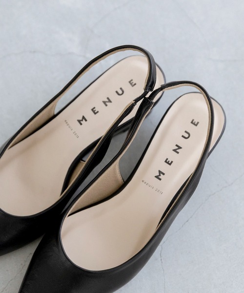 menue(メヌエ)の「ポインテッドトゥ バックストラップ ウェッジソール パンプス(パンプス・レディース・シルバー/ブラック/ブラウン系その他・21.5cm/22.0cm/22.5cm/23.0cm/23.5cm/24.0cm/24.5cm/25.0cm/25.5cm/26.0cm)」の7枚目の写真