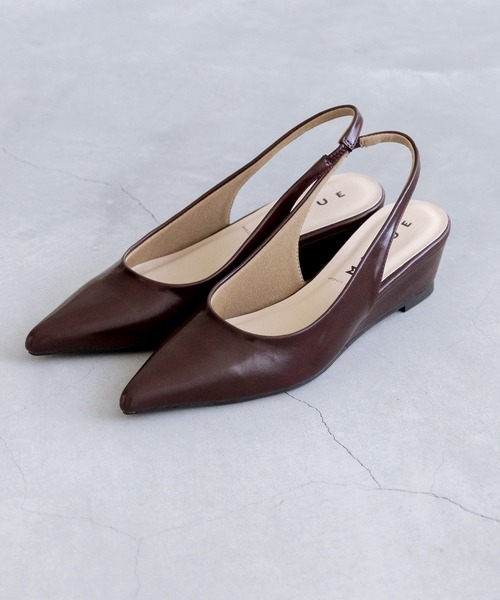 menue(メヌエ)の「ポインテッドトゥ バックストラップ ウェッジソール パンプス(パンプス・レディース・シルバー/ブラック/ブラウン系その他・21.5cm/22.0cm/22.5cm/23.0cm/23.5cm/24.0cm/24.5cm/25.0cm/25.5cm/26.0cm)」の21枚目の写真