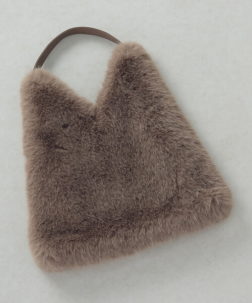 MONO　COMME CA（モノコムサ）の「フェイクファー ワンショルダー バッグ（ショルダーバッグ・レディース・モカ/アイボリー/グレー・FREE）」の12枚目の写真
