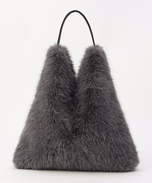 MONO　COMME CA（モノコムサ）の「フェイクファー ワンショルダー バッグ（ショルダーバッグ・レディース・モカ/アイボリー/グレー・FREE）」の13枚目の写真