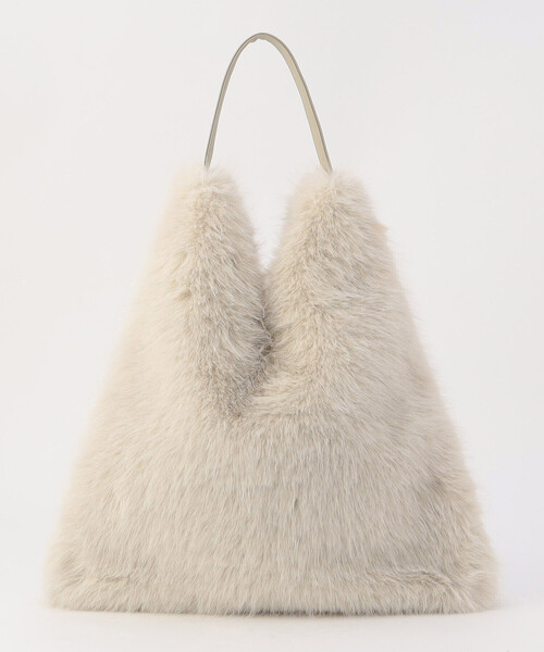 MONO　COMME CA（モノコムサ）の「フェイクファー ワンショルダー バッグ（ショルダーバッグ・レディース・モカ/アイボリー/グレー・FREE）」の14枚目の写真