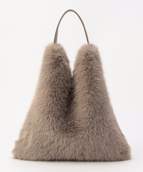MONO　COMME CA（モノコムサ）の「フェイクファー ワンショルダー バッグ（ショルダーバッグ・レディース・モカ/アイボリー/グレー・FREE）」の15枚目の写真