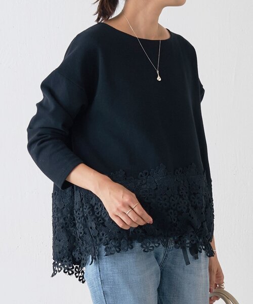ビアズリー　裾レースカットソー BEARDSLEY（ビアズリー）の「長袖裾レースカットソー（Tシャツ