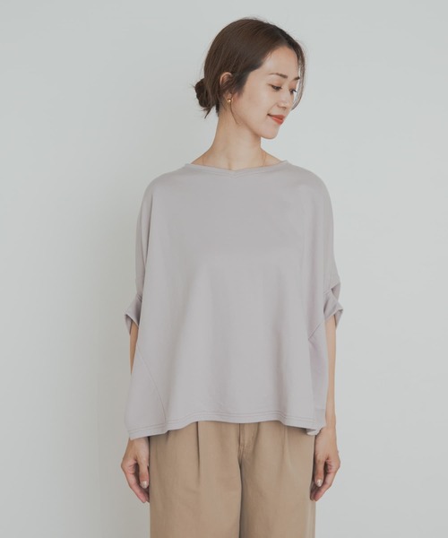 URBAN RESEARCH DOORS(アーバンリサーチドアーズ)の「『UR GREEN』ミニ裏毛変形プルオーバー(Tシャツ/カットソー・レディース・ブラック/カーキ/グレー系その他・MEDIUM)」の7枚目の写真