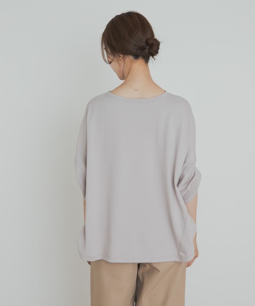 URBAN RESEARCH DOORS(アーバンリサーチドアーズ)の「『UR GREEN』ミニ裏毛変形プルオーバー(Tシャツ/カットソー・レディース・ブラック/カーキ/グレー系その他・MEDIUM)」の9枚目の写真