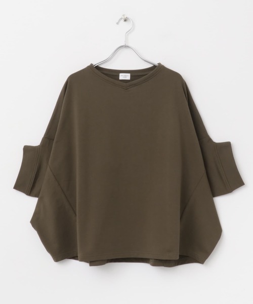 URBAN RESEARCH DOORS(アーバンリサーチドアーズ)の「『UR GREEN』ミニ裏毛変形プルオーバー(Tシャツ/カットソー・レディース・ブラック/カーキ/グレー系その他・MEDIUM)」の12枚目の写真