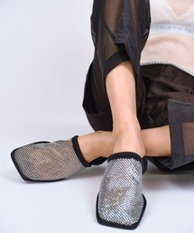 THINGS THAT MATTER(VOX Ubg }^[)SPARKLING MESH FLAT SANDALS / Xp[NObVtbgT_(T_)