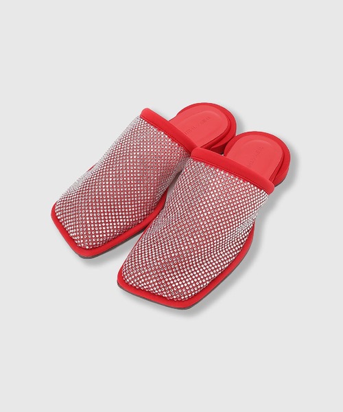 THINGS THAT MATTER(シングス ザット マター)の「SPARKLING MESH FLAT SANDALS / スパークリングメッシュフラットサンダル(サンダル・レディース・ブラック/ベージュ/レッド・37/38)」の10枚目の写真