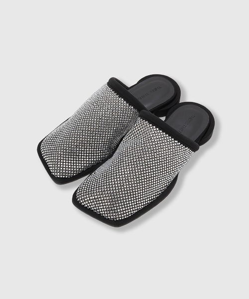 THINGS THAT MATTER(シングス ザット マター)の「SPARKLING MESH FLAT SANDALS / スパークリングメッシュフラットサンダル(サンダル・レディース・ブラック/ベージュ/レッド・37/38)」の4枚目の写真