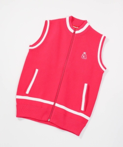 新品未使用　31900円の品　archivio 赤 フリル付きニットベスト 楽天市場】ベスト レディース トップス ニット ジレ ニットベスト