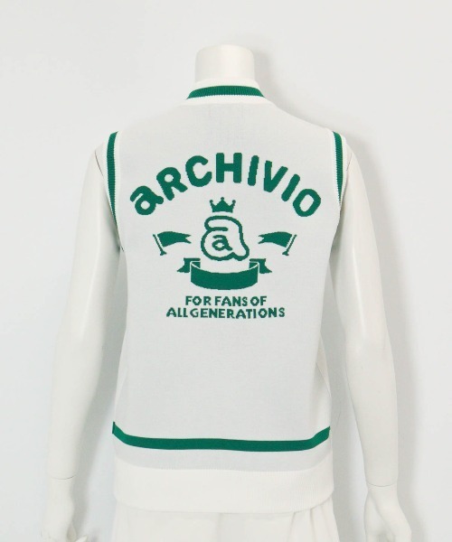 archivio（アルチビオ）の「<LADIES>ジップアップジャガードニットベスト（ベスト・レディース・ピンク/ホワイト/ネイビー・S/M）」の18枚目の写真