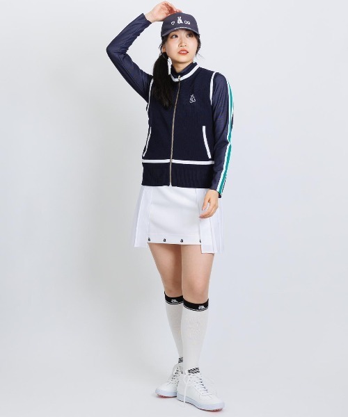 archivio（アルチビオ）の「<LADIES>ジップアップジャガードニットベスト（ベスト・レディース・ピンク/ホワイト/ネイビー・S/M）」の4枚目の写真