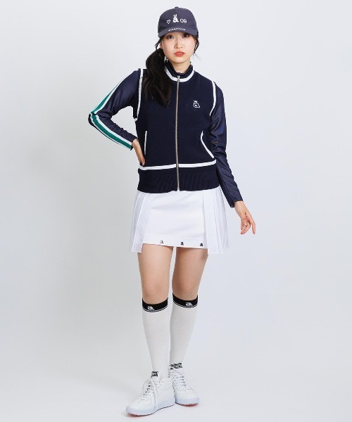 archivio（アルチビオ）の「<LADIES>ジップアップジャガードニットベスト（ベスト・レディース・ピンク/ホワイト/ネイビー・S/M）」の5枚目の写真