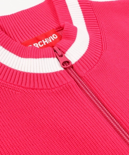 archivio（アルチビオ）の「<LADIES>ジップアップジャガードニットベスト（ベスト・レディース・ピンク/ホワイト/ネイビー・S/M）」の8枚目の写真