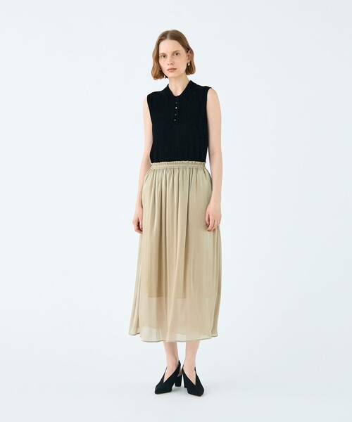 BALLSEY(ボールジィ)の「ストレッチベルベット ノースリーブプルオーバー(ニット/セーター・レディース・ダークブラウン/ブラック・S)」の6枚目の写真