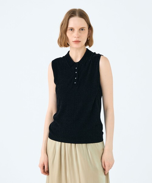 BALLSEY(ボールジィ)の「ストレッチベルベット ノースリーブプルオーバー(ニット/セーター・レディース・ダークブラウン/ブラック・S)」の7枚目の写真