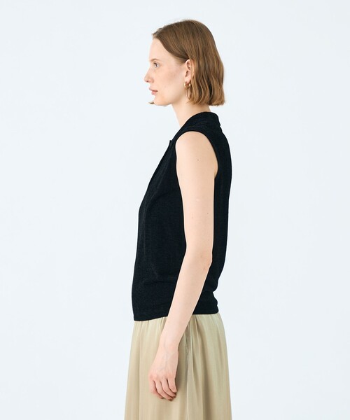 BALLSEY(ボールジィ)の「ストレッチベルベット ノースリーブプルオーバー(ニット/セーター・レディース・ダークブラウン/ブラック・S)」の8枚目の写真