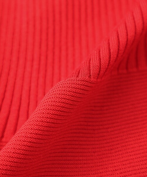 CAST:（キャストコロン）の「【イージーケア】ペプラムニット（ニット/セーター・レディース・レッド/オフホワイト/ブラック・M）」の15枚目の写真