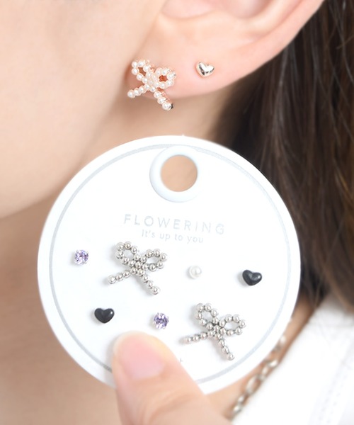 ガーリー/セットピアス（ピアス（両耳用））｜Flowering