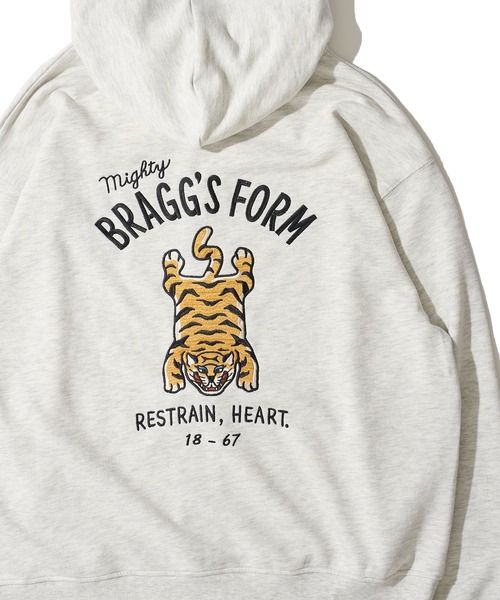 セール】【POWER TO THE PEOPLE】トラ刺繍ジップアップパーカー