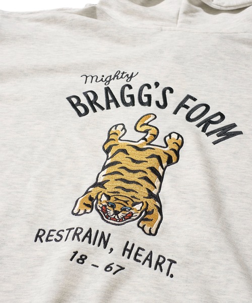 POWER TO THE PEOPLE（パワートゥーザピープル）の「【POWER TO THE PEOPLE】トラ刺繍ジップアップパーカー（パーカー・レディース・ブラック/キナリ/グリーン・LARGE/MEDIUM）」の12枚目の写真