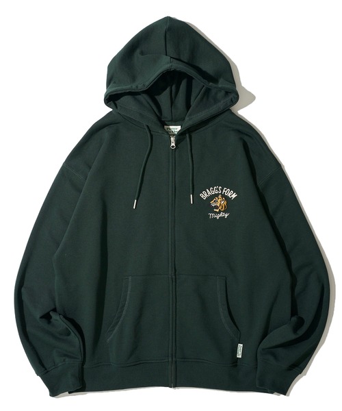 セール】【POWER TO THE PEOPLE】トラ刺繍ジップアップパーカー