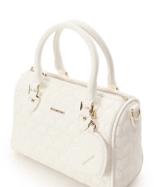 SAMANTHAVEGA（サマンサベガ）の「エターナルハートキルトボストンバッグ（ボストンバッグ・レディース・ピンク/ブラック/ホワイト・FREE）」の6枚目の写真